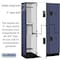 Salsbury Industries 2 Tier 'S' Designer Locker, 54"Wx76"Hx18"D, 6 Door, Blue 18-27368BLU - alternate 8